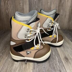 Rossignol Junior Youth US Size 13 (Size 19.5) Downhill Ski Boots 235mm Tan Brown